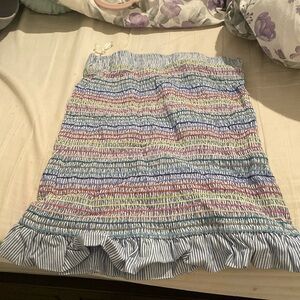 Poof NY high waisted ruched colorful mini skirt